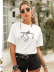 Fashionable personality skull graphic print round neck short-sleeved T-shirt NSAYS57200