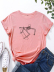 Camiseta de manga corta con cuello redondo y estampado gráfico de calavera de personalidad de moda NSAYS57200