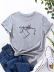 Camiseta de manga corta con cuello redondo y estampado gráfico de calavera de personalidad de moda NSAYS57200