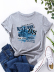 Fashion trend letter print round neck short-sleeved T-shirt NSAYS57198
