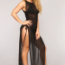 new transparent tulle sexy lingerie long skirt  NSLIB57135