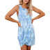 Spring/Summer new tie-dye printed loose vest dress NSYIS57100