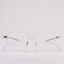 black transparent ultra light flat light big face retro glasses NSXU57269