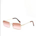 Metal Square Small Frame Sunglasses NSXU57274