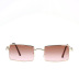 Metal Square Small Frame Sunglasses NSXU57274