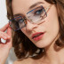 square frameless retro trim transparent glasses NSXU57277