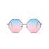 square diamond polygon color transparent lens sunglasses NSXU57287