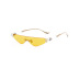 semi-metal triangle cat transparent color retro sunglasses NSXU57289