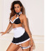 Sexy Lingerie Uniform Temptation Neck Maid Six-Piece Set NSYO57311