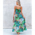 Floral Print Sleeveless Lace Up Slip Dress NSJIM57366