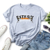 Summer letter pattern printing casual short-sleeved t-shirt clothing NSYID57347