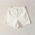White  high waist loose thin new stretch A-line pants NSAC57474