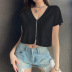 new style zipper V-neck shirt summer cardigan NSLQ57531