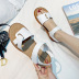 fashion leather solid color flat sandals NSZSC57535