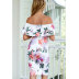 one-Shoulder Printed Slim Dress NSJIM57692