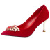 wine red pointed heels NSZSC57542