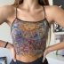 new style mesh sun printing sexy halter camisole NSRUI57555