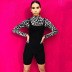 Fashion sports style new solid color shoulder strap fitness tights jumpsuit NSRUI57562