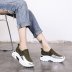 fashion splicing silver printed thick casual sneakers NSZSC57595