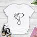 Love Dog Footprint Print Short Sleeve T-shirt NSYAY57678