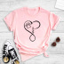 Love Dog Footprint Print Short Sleeve T-shirt NSYAY57678