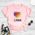 Creative colorful love text printing short-sleeved T-shirt women NSYAY57677