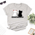 Cartoon Cat High Definition Print Short-Sleeved T-Shirt Women NSYAY57674