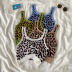 Square Neck Leopard Knit Camisole NSYAY57670