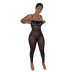  summer new fashion sexy mesh see-through sling folds slim fit pants NSDLS57703