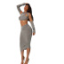 nueva falda de medio cuerpo diseño de moda sentido hueco delgado conjunto de falda de temperamento delgado NSDLS57722