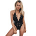 lace open back sexy V-neck see-through bottoming bodysuit NSDLS57726