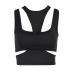 sexy sleeveless hollow front and back sports vest NSFLY57770