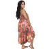 summer color tie-dye wrapped chest sexy print plus size beach skirt NSMYF57839