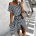 Summer Fashion Striped Bow Sexy Dress NSJIN57898