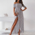 summer fashion print sexy split temperament dress dress NSJIN57896