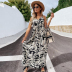 Summer Sleeveless Sling Printed Bohemian Long Dress NSJIN57890