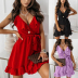 Summer fashion sexy sling pure color all-match chiffon dress NSJIN57888