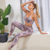 printing stretch yoga leggings two-piece yoga set NSJYF57904