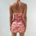 summer new style printed halter neck strap slim backless dress NSJYF57910
