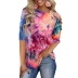 tie-dye printed short-sleeved strapless sexy loose T-shirt NSZH57916