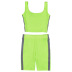 color sports elastic body shaping five-point pants two-piece set NSJYF57996