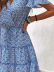  V-neck printed short-sleeved dress NSCX58120