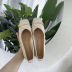 Soft leather spring and autumn new square toe low-heel shoes NSHU58272