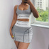 summer new wide elastic suspender skirt set NSFLY58291
