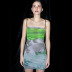 fashion print suspender dress NSFLY58304