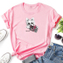 dog camera graphic print casual short-sleeved t-shirt  NSYID58398
