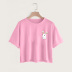 Rabbit print casual short-sleeved split short T-shirt  NSYAY58406