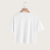 Creative Letter Print Casual Short-Sleeved Split Short T-Shirt NSYAY58403