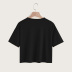 Creative letter printing casual short-sleeved split short T-shirt  NSYAY58407