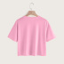 Creative Love Print Casual Short-Sleeved Split Short T-Shirt Women NSYAY58474